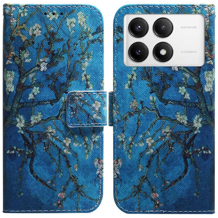 For Xiaomi Redmi K70 Pro / K70 Coloured Drawing Flip Leather Phone Case(Apricot) by buy2fix