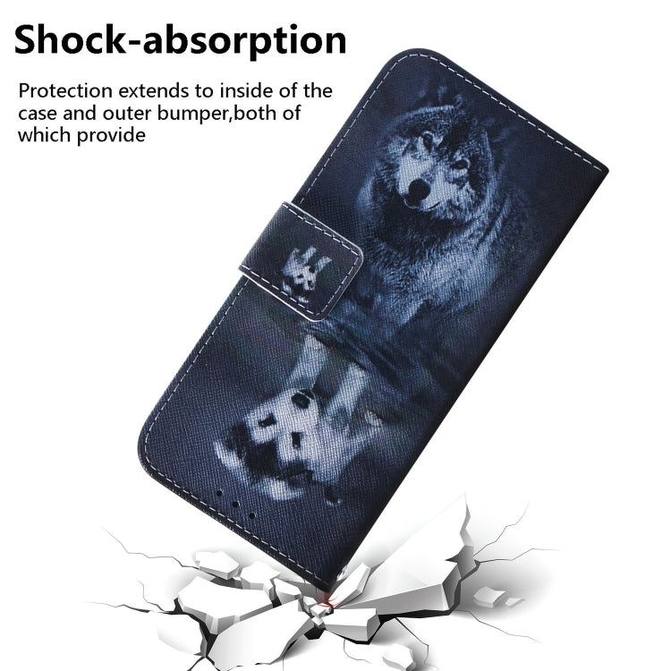 For Xiaomi Redmi K70 Pro / K70 Coloured Drawing Flip Leather Phone Case(Wolf and Dog) by buy2fix