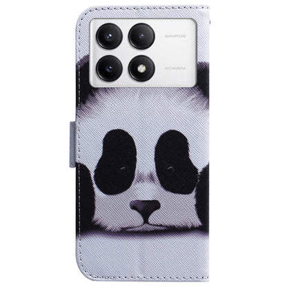 For Xiaomi Redmi K70 Pro / K70 Coloured Drawing Flip Leather Phone Case(Panda) by buy2fix
