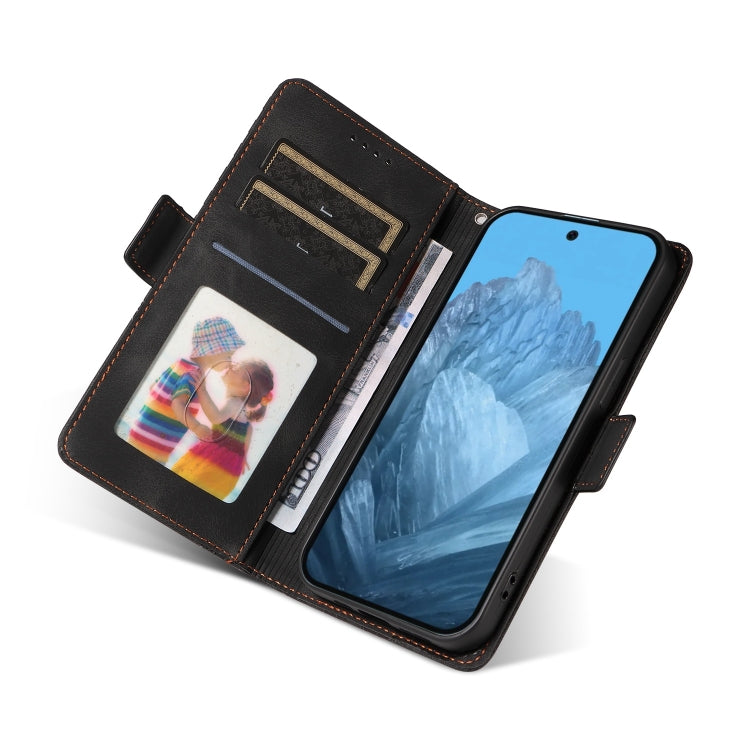 For Google Pixel 9 / 9 Pro Embossed Rhombus Starry Leather Phone Case(Black) by buy2fix