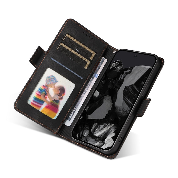 For Google Pixel 9 Pro XL Embossed Rhombus Starry Leather Phone Case(Black) by buy2fix