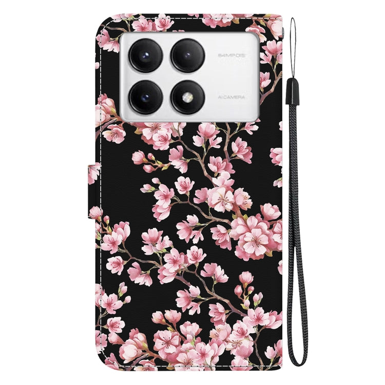 For Xiaomi Redmi K70 Pro / K70 Crystal Texture Colored Drawing Leather Phone Case(Plum Bossom) by buy2fix
