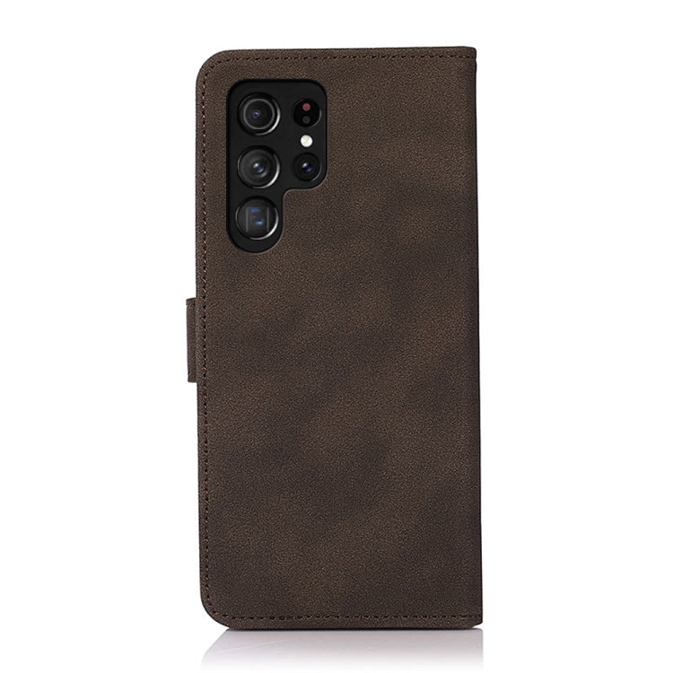 For Samsung Galaxy S25 Ultra 5G KHAZNEH Matte Texture Leather Phone Case(Brown) by buy2fix