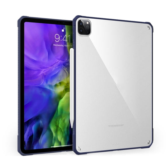 For iPad Pro 11 2022 PC+TPU Transparent Shockproof Tablet Case(Blue) - iPad Pro 11 (2022/2021) Cases by buy2fix | Online Shopping UK | buy2fix