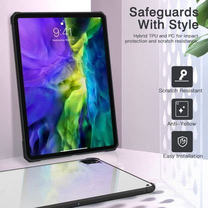 For iPad Pro 11 2022 PC+TPU Transparent Shockproof Tablet Case(Black) - iPad Pro 11 (2022/2021) Cases by buy2fix | Online Shopping UK | buy2fix