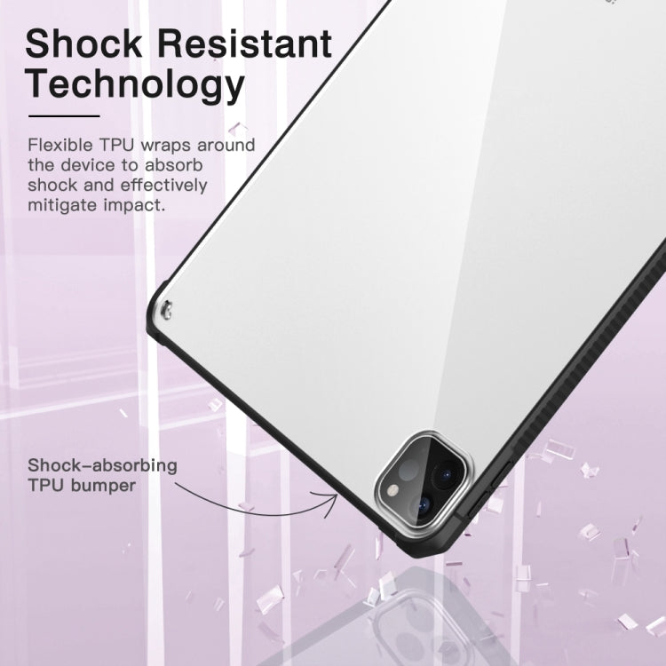 For iPad Pro 11 2022 PC+TPU Transparent Shockproof Tablet Case(Black) - iPad Pro 11 (2022/2021) Cases by buy2fix | Online Shopping UK | buy2fix