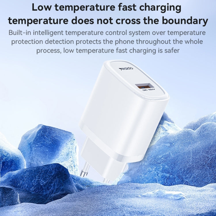 Yesido YC66 PD 18W USB Fast Charger, Specification:EU Plug(White) - USB Charger by Yesido | Online Shopping UK | buy2fix