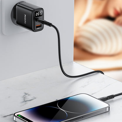 Yesido YC68 20W USB-C / Type-C + USB Digital Display Charger, Specification:EU Plug(Black) - USB Charger by Yesido | Online Shopping UK | buy2fix