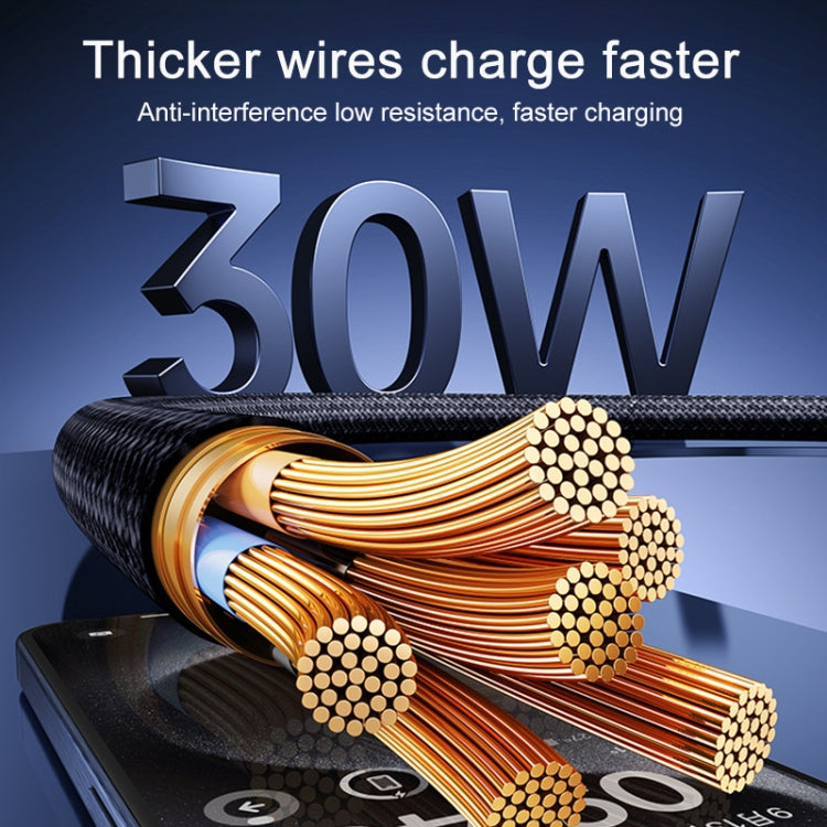 REMAX RC-C100 1.2m 30W Type-C to Type-C Fast Charging Braided Data Cable(White) - USB-C & Type-C Cable by REMAX | Online Shopping UK | buy2fix