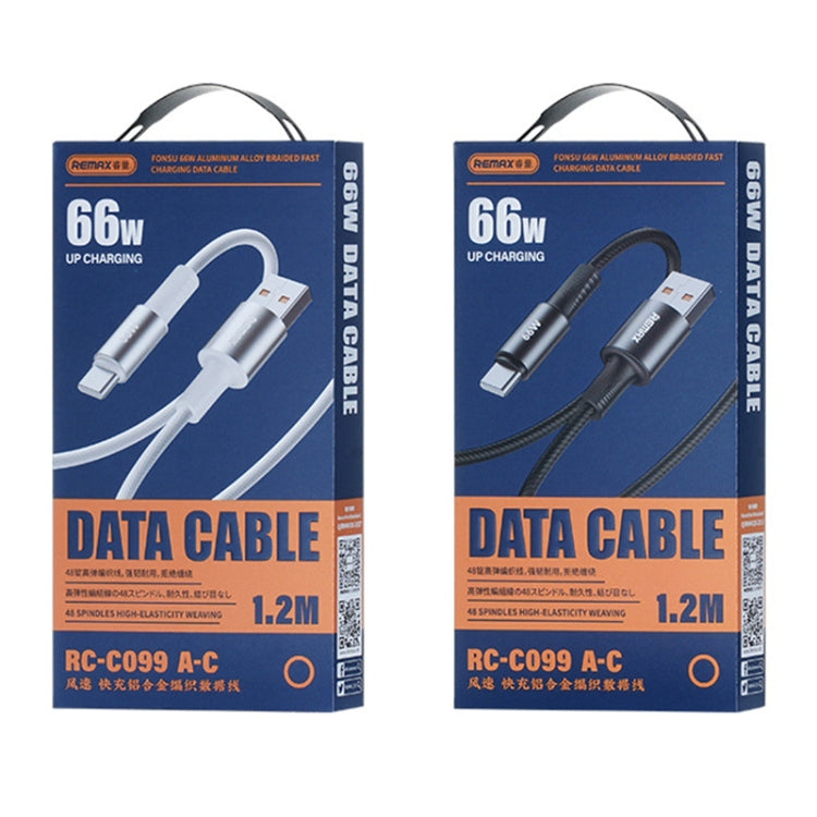 REMAX RC-C100 1.2m 30W Type-C to Type-C Fast Charging Braided Data Cable(White) - USB-C & Type-C Cable by REMAX | Online Shopping UK | buy2fix