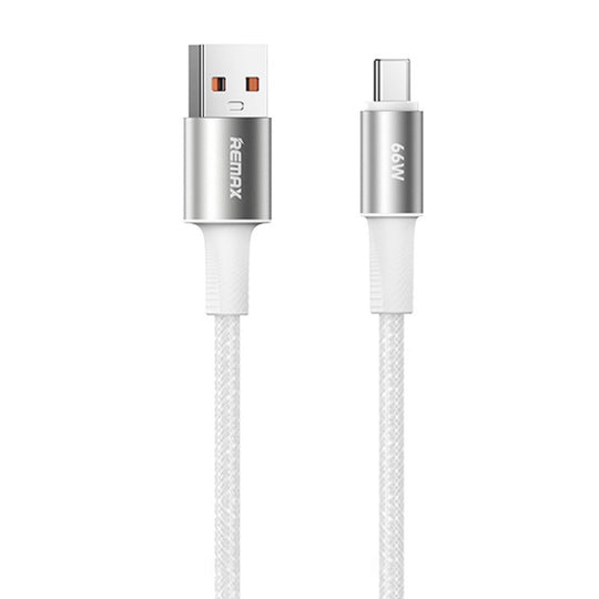 REMAX RC-C099 1.2m 66W USB to Type-C Fast Charging Braided Data Cable(White)