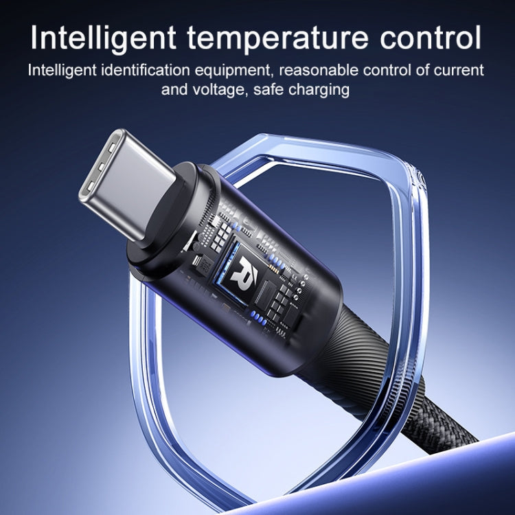 REMAX RC-C099 1.2m 66W USB to Type-C Fast Charging Braided Data Cable(Black) - USB-C & Type-C Cable by REMAX | Online Shopping UK | buy2fix