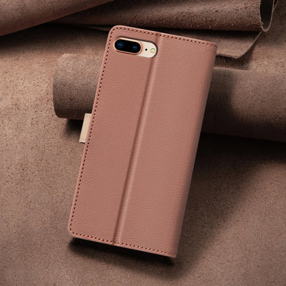 For iPhone 16e Color Matching RFID Anti-theft Leather Phone Case(Brown) by buy2fix