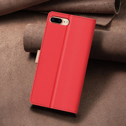 For iPhone 16e Color Matching RFID Anti-theft Leather Phone Case(Red) by buy2fix
