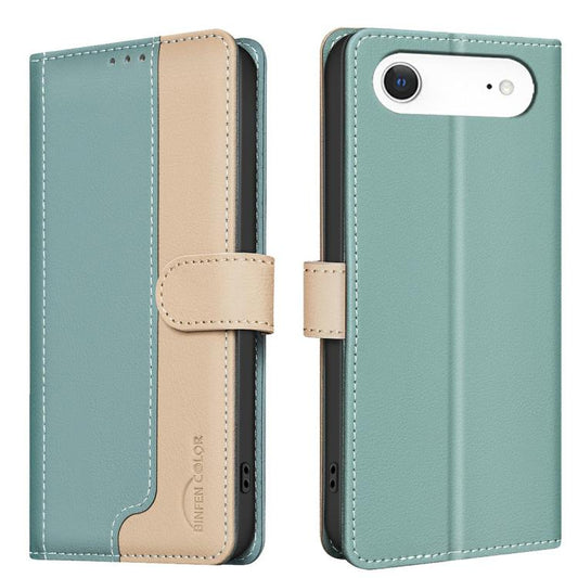 For iPhone Air Color Matching RFID Anti-theft Leather Phone Case(Green) - iPhone Air Cases by buy2fix | Online Shopping UK | buy2fix