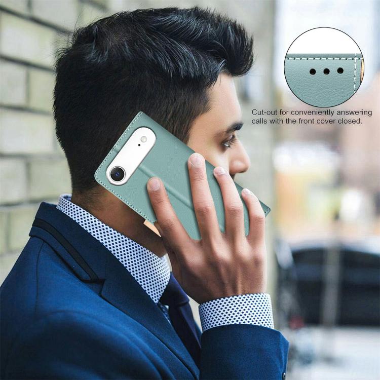 For iPhone Air Color Matching RFID Anti-theft Leather Phone Case(Green) - iPhone Air Cases by buy2fix | Online Shopping UK | buy2fix