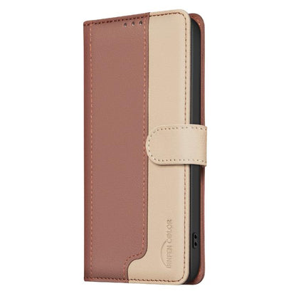 For iPhone Air Color Matching RFID Anti-theft Leather Phone Case(Brown) - iPhone Air Cases by buy2fix | Online Shopping UK | buy2fix