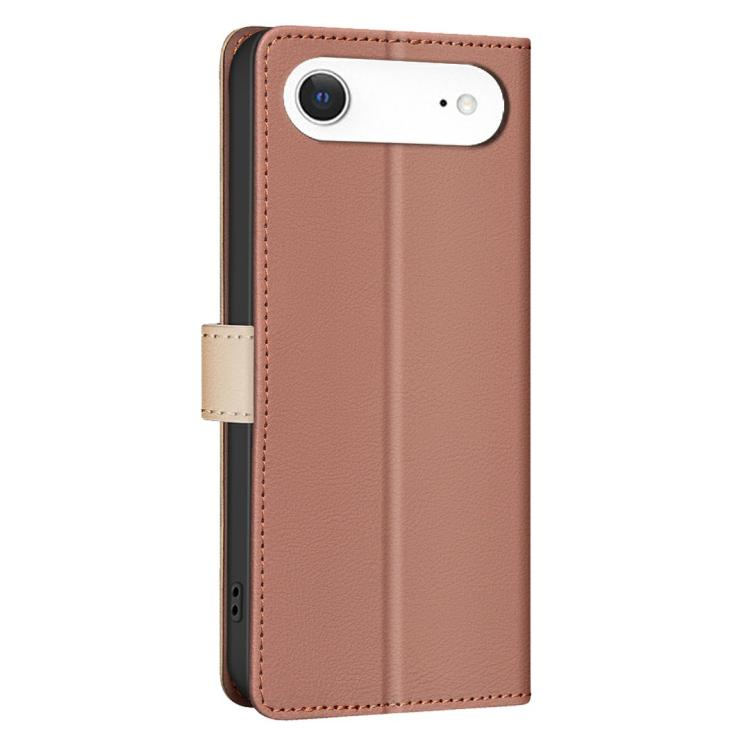 For iPhone Air Color Matching RFID Anti-theft Leather Phone Case(Brown) - iPhone Air Cases by buy2fix | Online Shopping UK | buy2fix