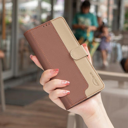 For iPhone Air Color Matching RFID Anti-theft Leather Phone Case(Brown) - iPhone Air Cases by buy2fix | Online Shopping UK | buy2fix