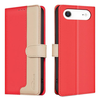 For iPhone Air Color Matching RFID Anti-theft Leather Phone Case(Red) - iPhone Air Cases by buy2fix | Online Shopping UK | buy2fix