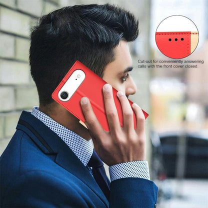 For iPhone Air Color Matching RFID Anti-theft Leather Phone Case(Red) - iPhone Air Cases by buy2fix | Online Shopping UK | buy2fix