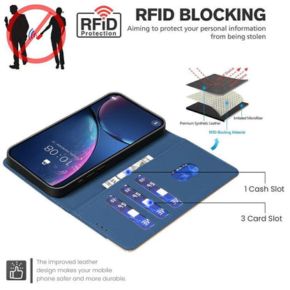 For iPhone Air Color Matching RFID Anti-theft Leather Phone Case(Blue) - iPhone Air Cases by buy2fix | Online Shopping UK | buy2fix