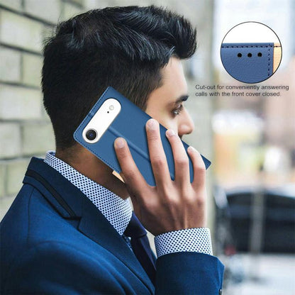 For iPhone Air Color Matching RFID Anti-theft Leather Phone Case(Blue) - iPhone Air Cases by buy2fix | Online Shopping UK | buy2fix