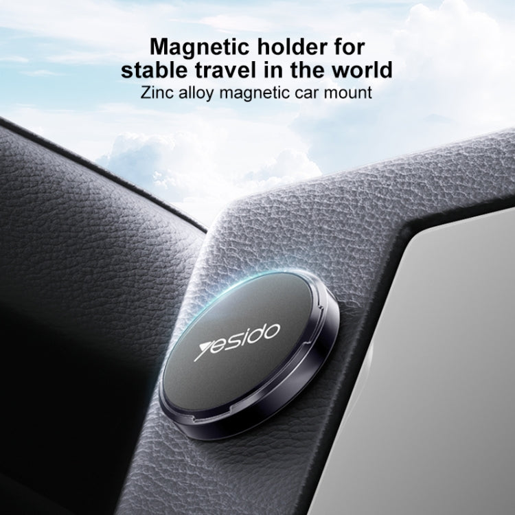 Yesido C211 Round Magnetic Car Holder(Black) - Universal Car Holders by Yesido | Online Shopping UK | buy2fix