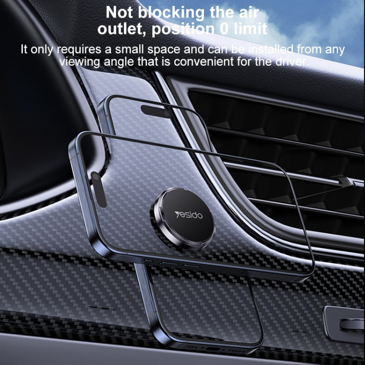 Yesido C211 Round Magnetic Car Holder(Black) - Universal Car Holders by Yesido | Online Shopping UK | buy2fix
