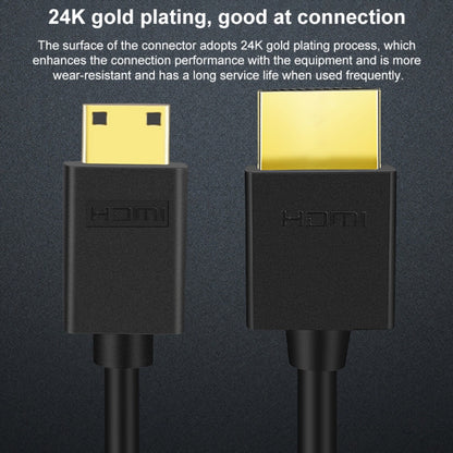 HDMI to Mini HDMI 4K UHD 18Gbps Video Connection Cable, Length:0.5m(Black) by buy2fix