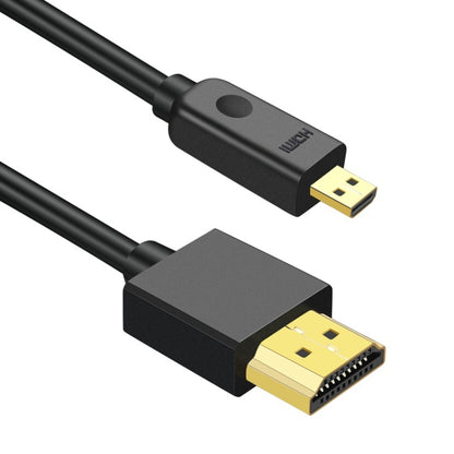 HDMI to Micro HDMI 4K UHD 18Gbps Video Connection Cable, Length:0.5m(Black) by buy2fix