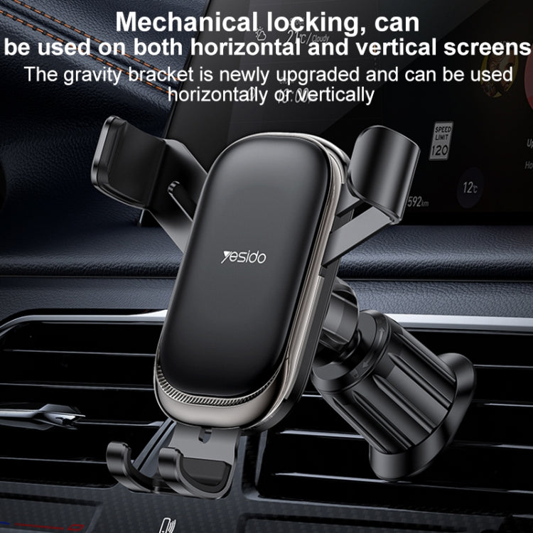 Yesido C247 Air Vent Gravity Car Holder(Black) - Universal Car Holders by Yesido | Online Shopping UK | buy2fix