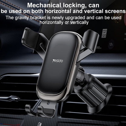 Yesido C247 Air Vent Gravity Car Holder(Black) - Universal Car Holders by Yesido | Online Shopping UK | buy2fix