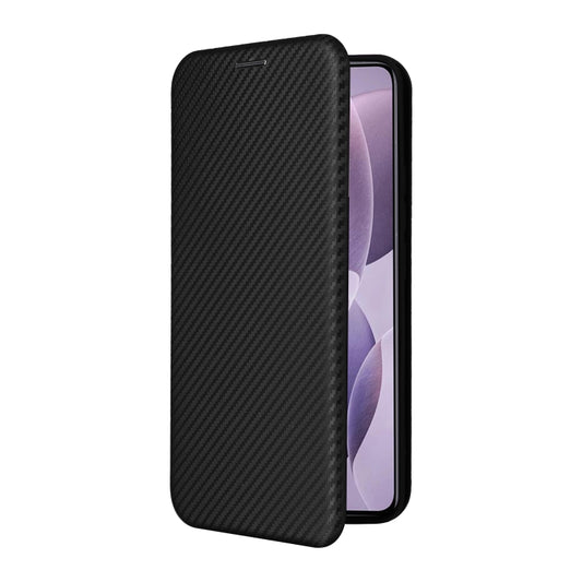 For Redmi K70 Carbon Fiber Texture Flip Leather Phone Case(Black) - Xiaomi Cases by buy2fix | Online Shopping UK | buy2fix