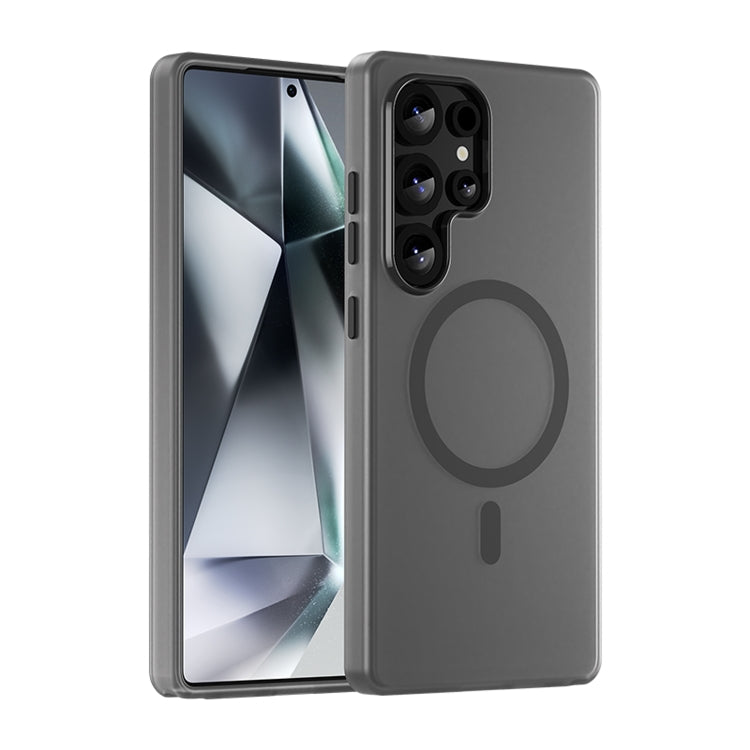 For Samsung Galaxy S25 Ultra MagSafe Frosted Translucent TPU + PC Full Coverage Phone Case(Black) by buy2fix