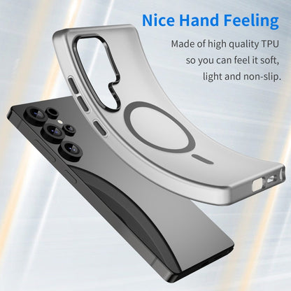 For Samsung Galaxy S25 Ultra MagSafe Frosted Translucent TPU + PC Full Coverage Phone Case(Black) by buy2fix