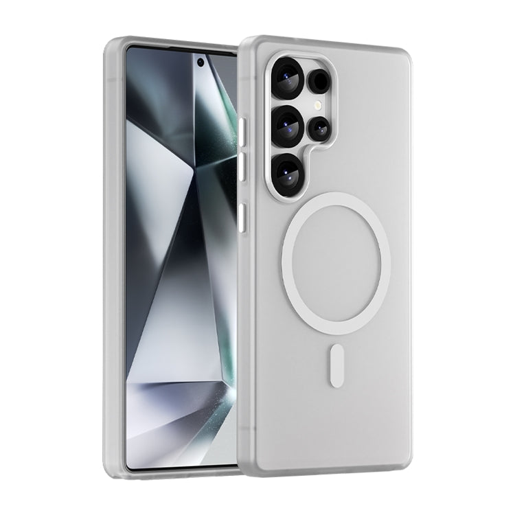 For Samsung Galaxy S25 Ultra MagSafe Frosted Translucent TPU + PC Full Coverage Phone Case(White) by buy2fix