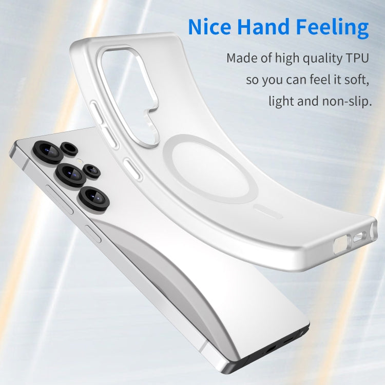 For Samsung Galaxy S25 Ultra MagSafe Frosted Translucent TPU + PC Full Coverage Phone Case(White) by buy2fix