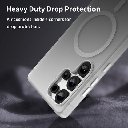 For Samsung Galaxy S25 Ultra MagSafe Frosted Translucent TPU + PC Full Coverage Phone Case(White) by buy2fix