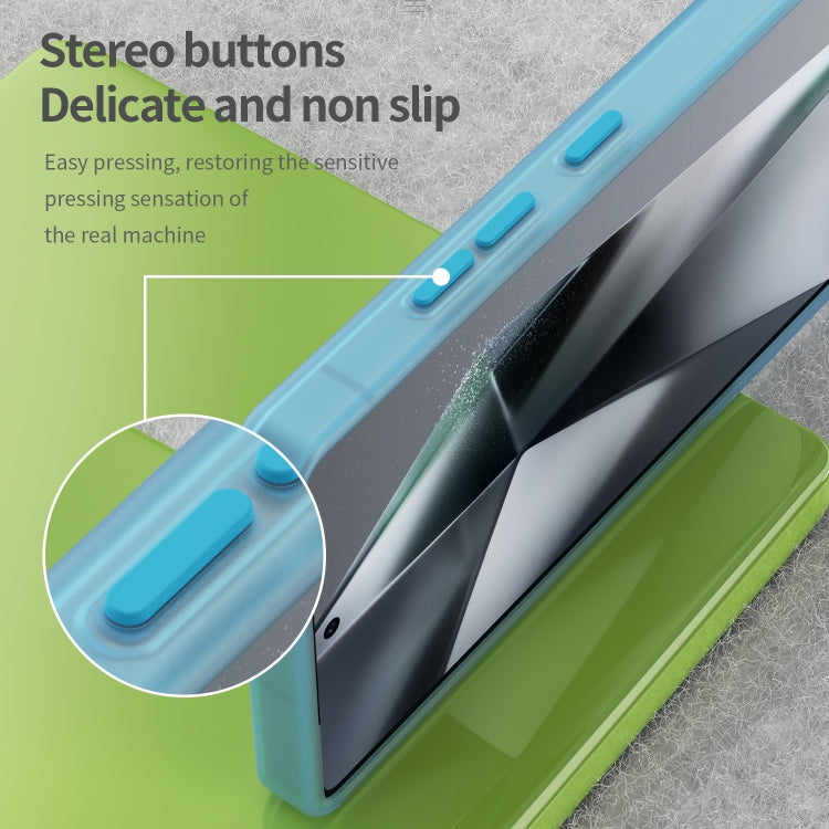 For Samsung Galaxy S25 Ultra MagSafe Frosted Translucent TPU + PC Full Coverage Phone Case(Blue) by buy2fix
