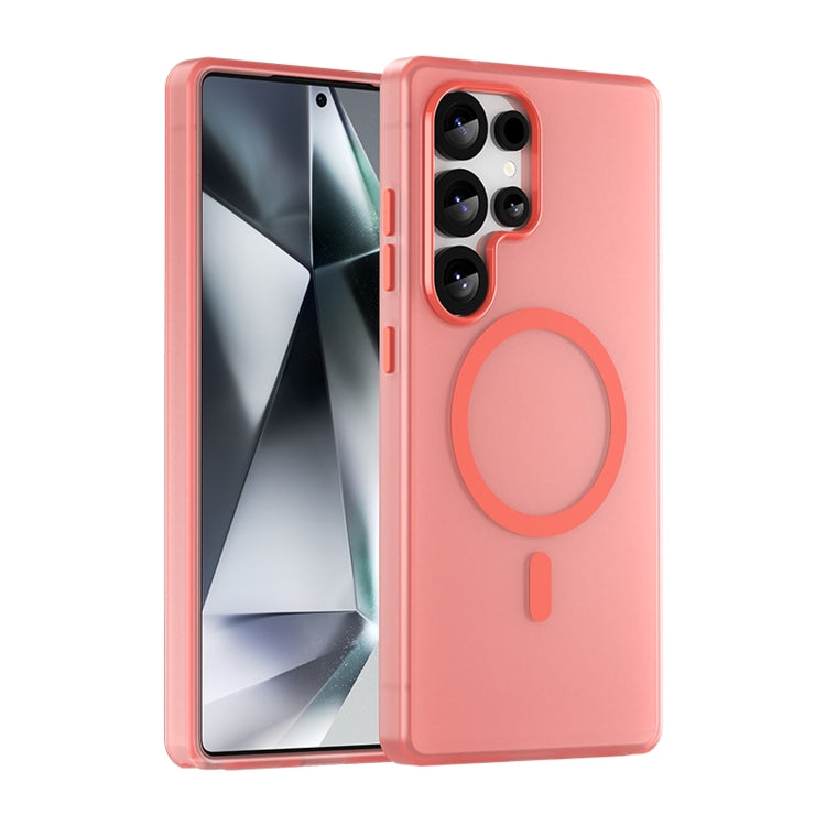 For Samsung Galaxy S25 Ultra MagSafe Frosted Translucent TPU + PC Full Coverage Phone Case(Red) by buy2fix