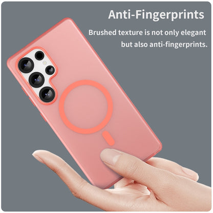 For Samsung Galaxy S25 Ultra MagSafe Frosted Translucent TPU + PC Full Coverage Phone Case(Red) by buy2fix