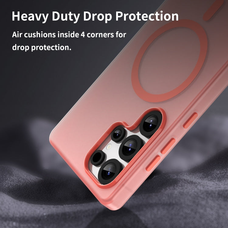 For Samsung Galaxy S25 Ultra MagSafe Frosted Translucent TPU + PC Full Coverage Phone Case(Red) by buy2fix