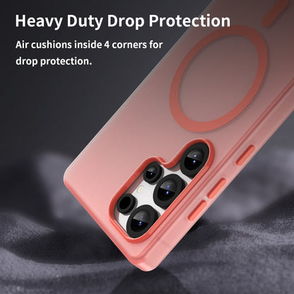 For Samsung Galaxy S25 Ultra MagSafe Frosted Translucent TPU + PC Full Coverage Phone Case(Red) by buy2fix