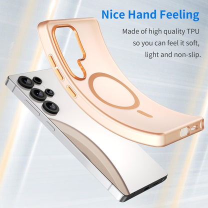 For Samsung Galaxy S25 Ultra MagSafe Frosted Translucent TPU + PC Full Coverage Phone Case(Orange) by buy2fix