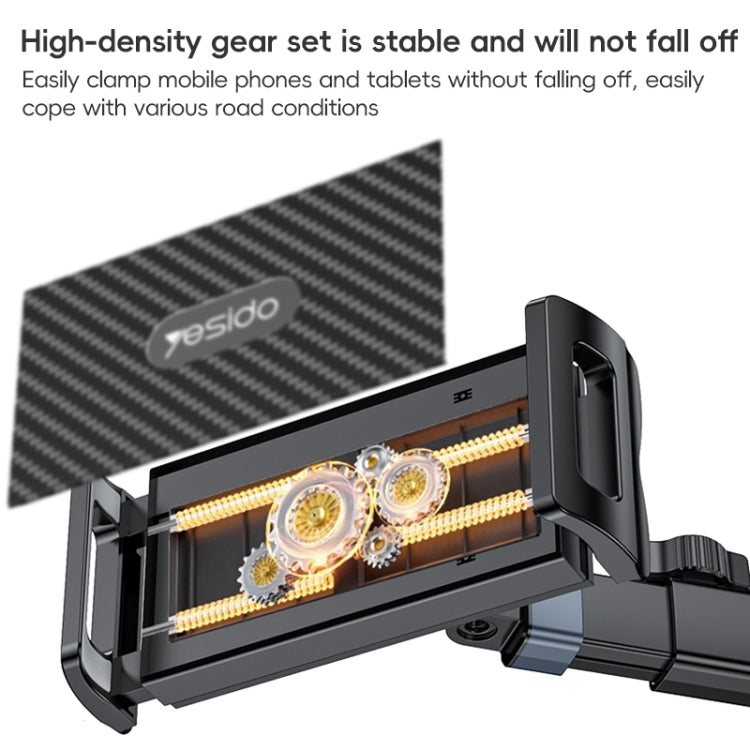 Yesido C294 Telescopic Car Backrest Folding Holder(Black) - Universal Car Holders by Yesido | Online Shopping UK | buy2fix