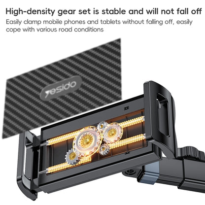 Yesido C294 Telescopic Car Backrest Folding Holder(Black) - Universal Car Holders by Yesido | Online Shopping UK | buy2fix