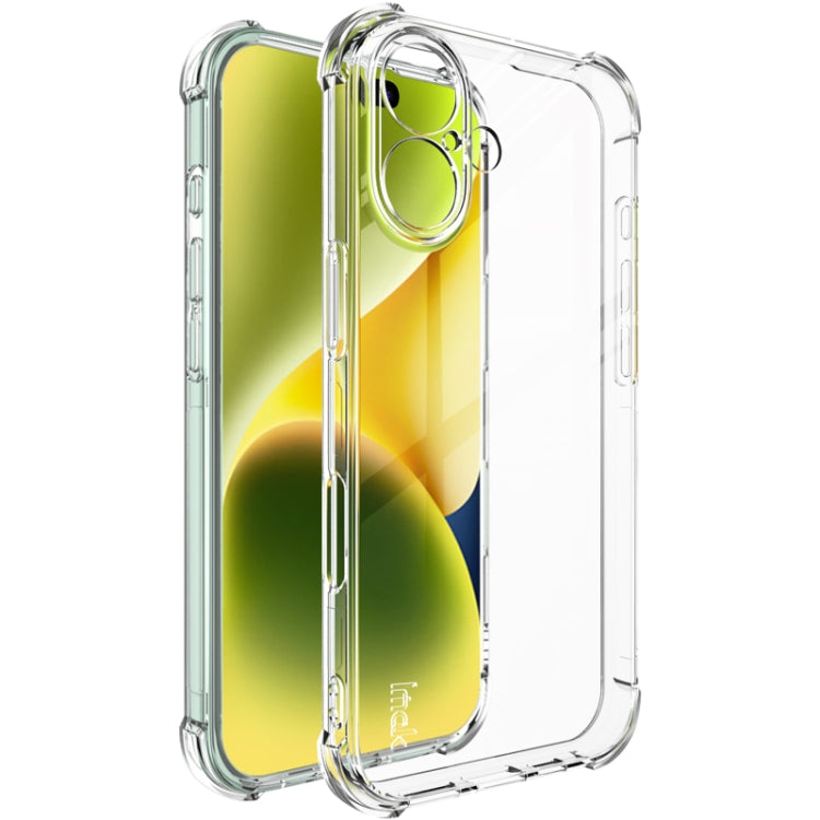 For iPhone 16 imak Shockproof Airbag TPU Phone Case(Transparent) by imak