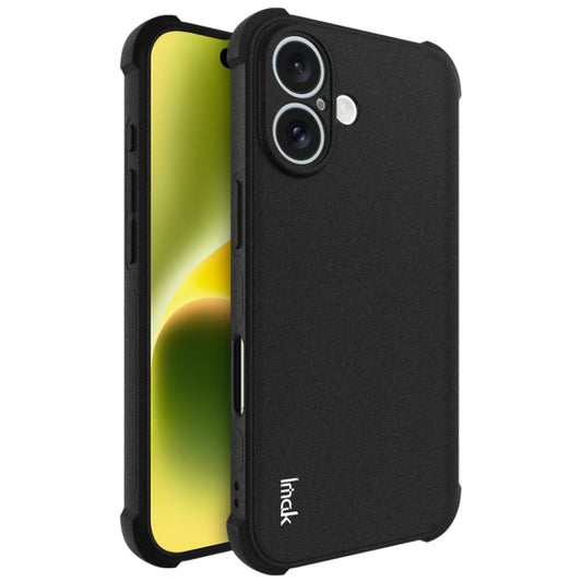 For iPhone 16 imak Shockproof Airbag TPU Phone Case(Matte Black) by imak