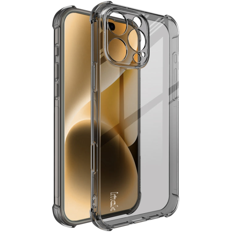 For iPhone 16 Pro Max imak Shockproof Airbag TPU Phone Case(Transparent Black) by imak